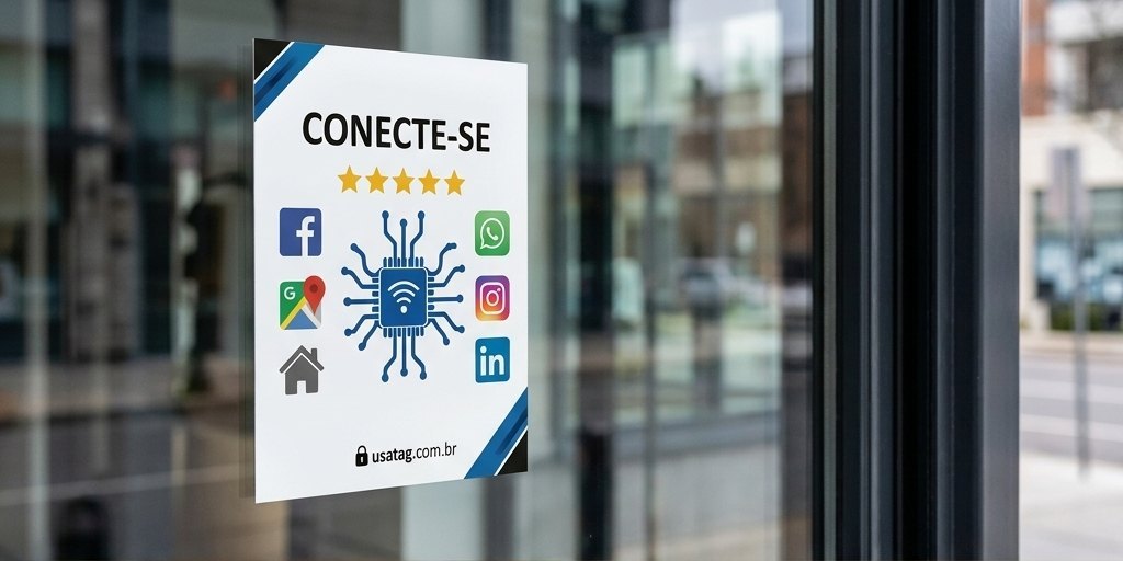 Adesivo CONECTE-SE na vitrine